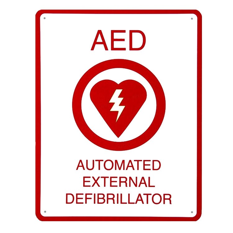 Flat AED Wall Sign