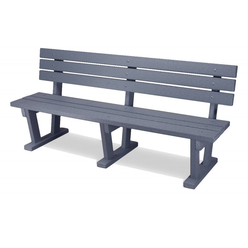 Plastic Bench with Backrest