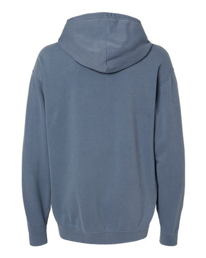 Unisex Garment-Dyed Lightweight Fleece Hooded Sweatshirt - Blue Jean