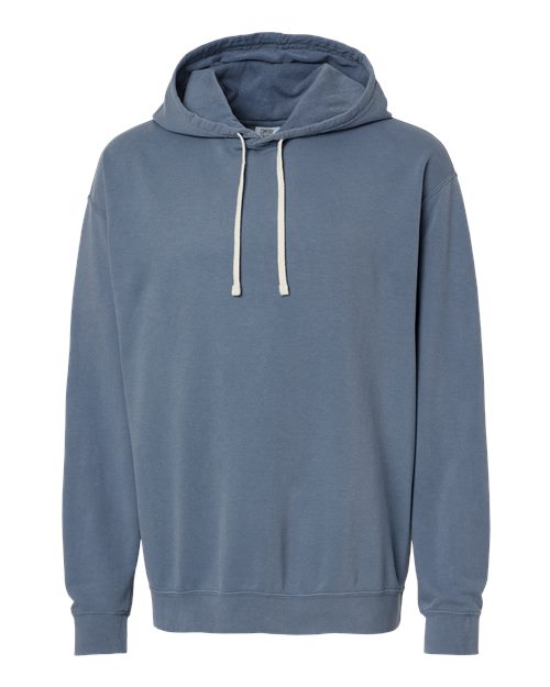 Unisex Garment-Dyed Lightweight Fleece Hooded Sweatshirt - Blue Jean
