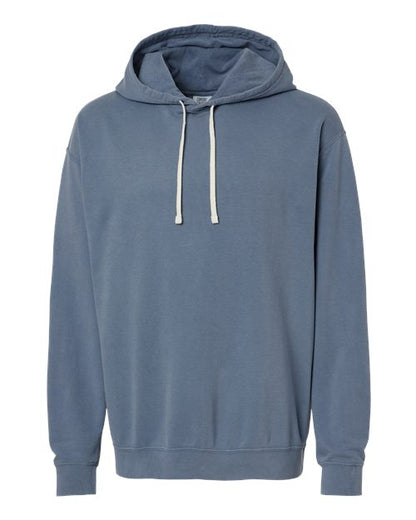 Unisex Garment-Dyed Lightweight Fleece Hooded Sweatshirt - Blue Jean
