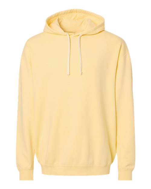 Unisex Garment-Dyed Lightweight Fleece Hooded Sweatshirt - Butter