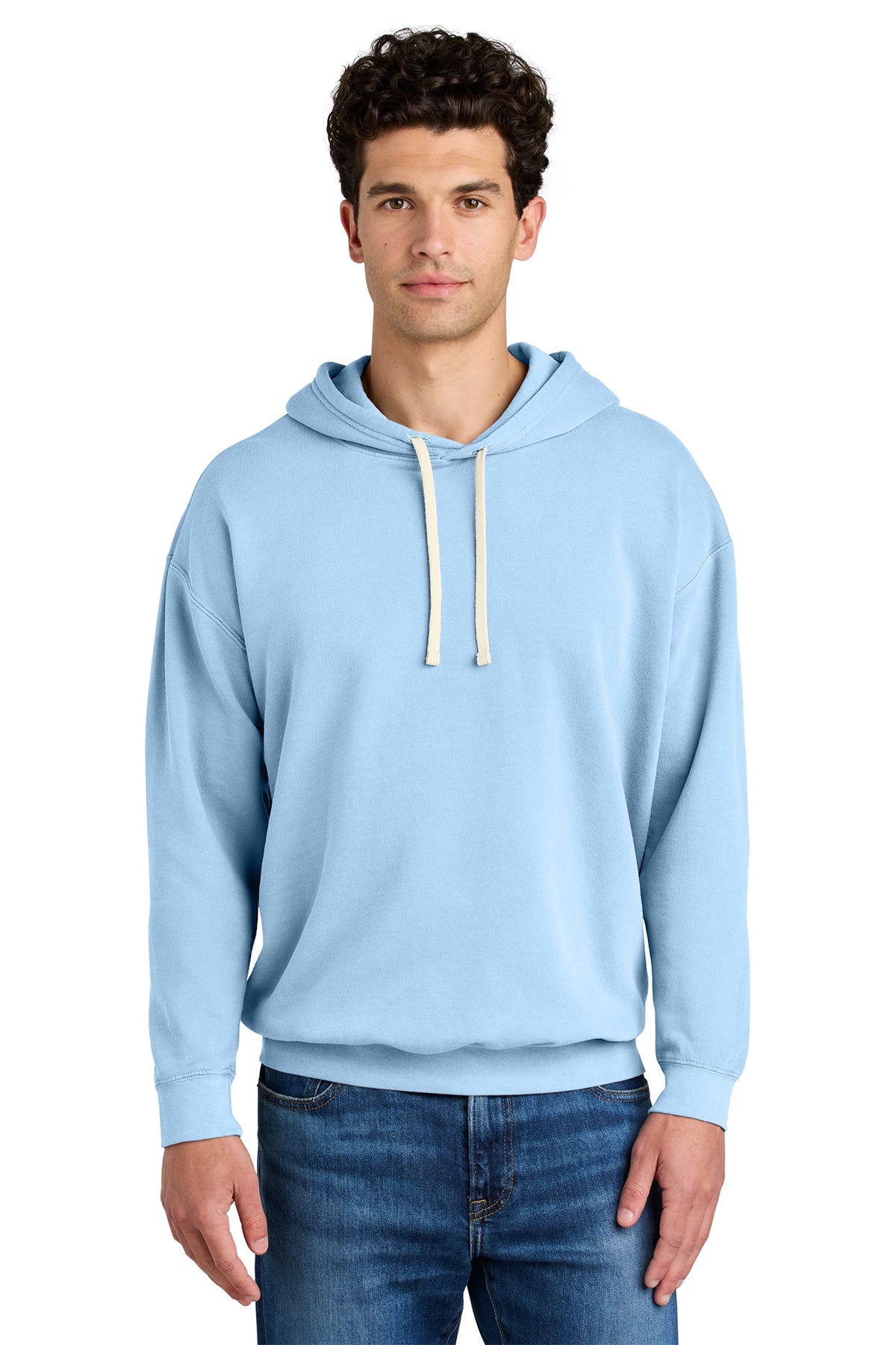 Unisex Garment-Dyed Lightweight Fleece Hooded Sweatshirt - Hydrangea