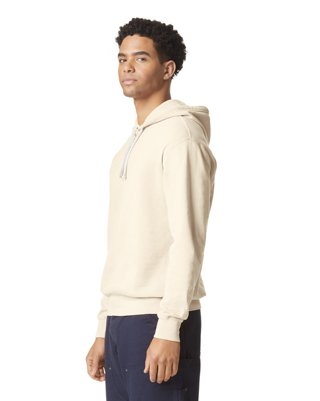 Unisex Garment-Dyed Lightweight Fleece Hooded Sweatshirt - Ivory