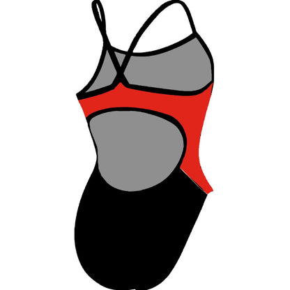 RISE Solid H-Back Poly Splice One Piece Swimwear