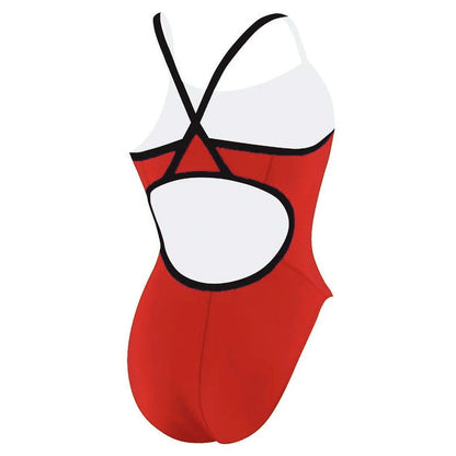 RISE Solid Poly Color Trim H-Back One Piece Swimsuit