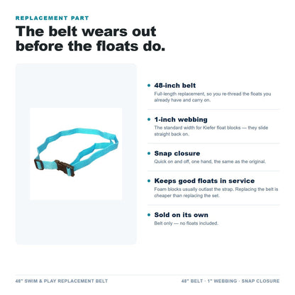 48 inch Swim and Play replacement belt features
