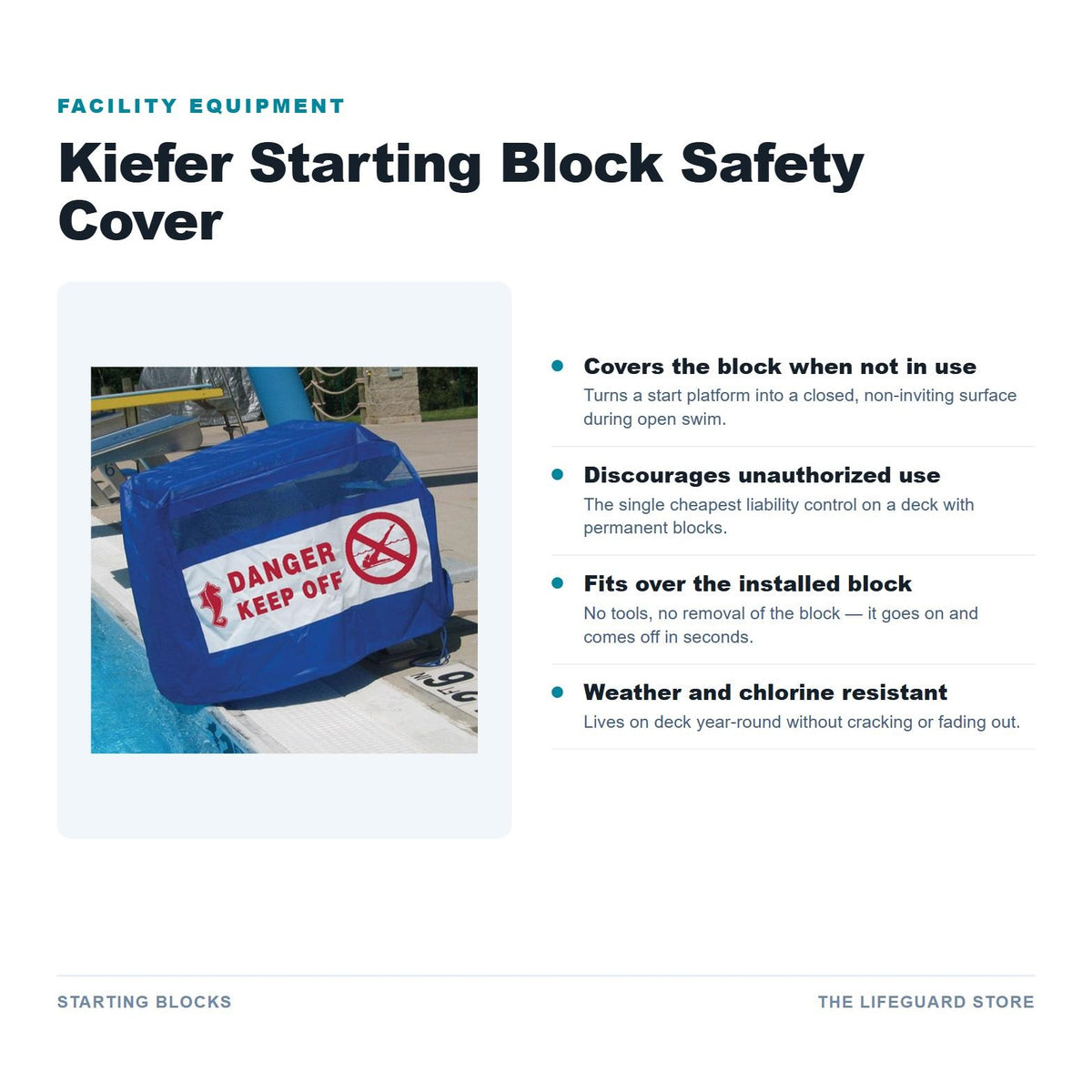 Starting block safety cover features
