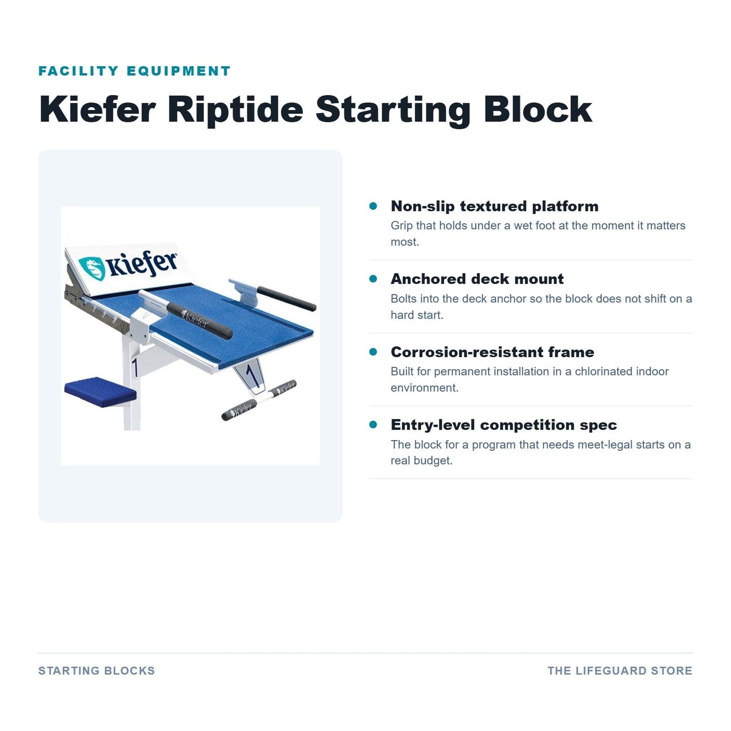 Riptide starting block features