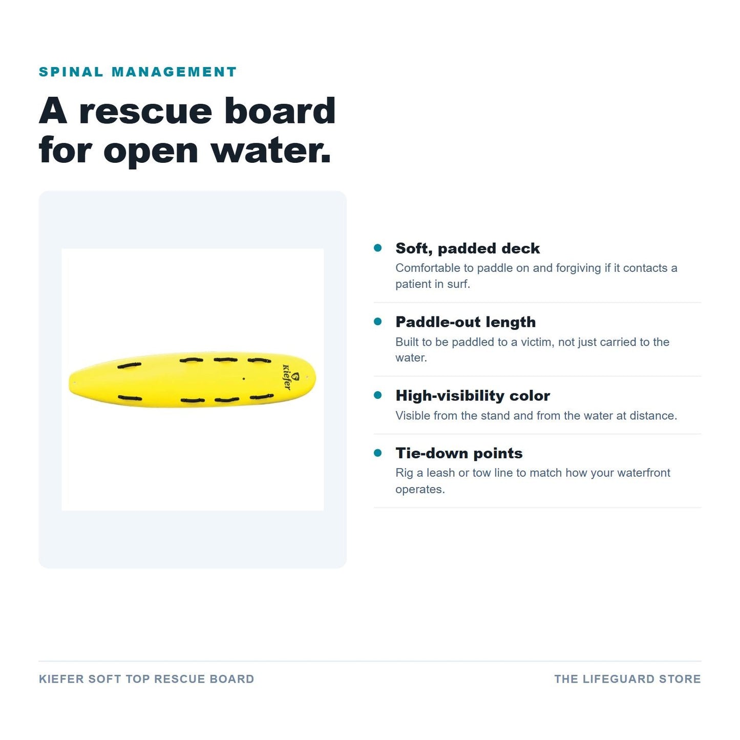 Soft top rescue board features