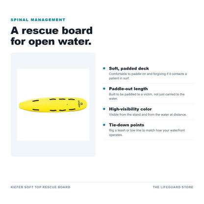Soft top rescue board features