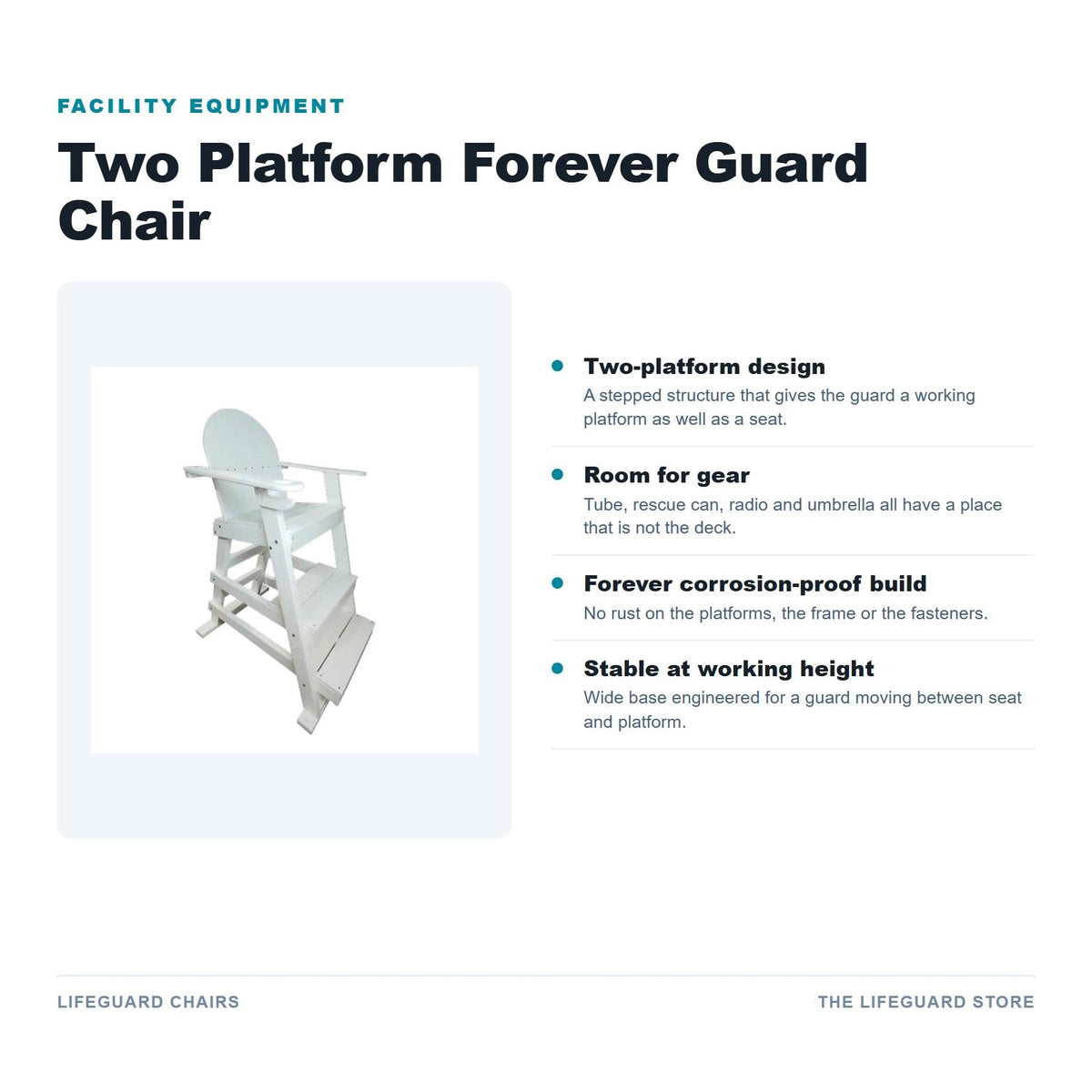 Two platform guard chair features