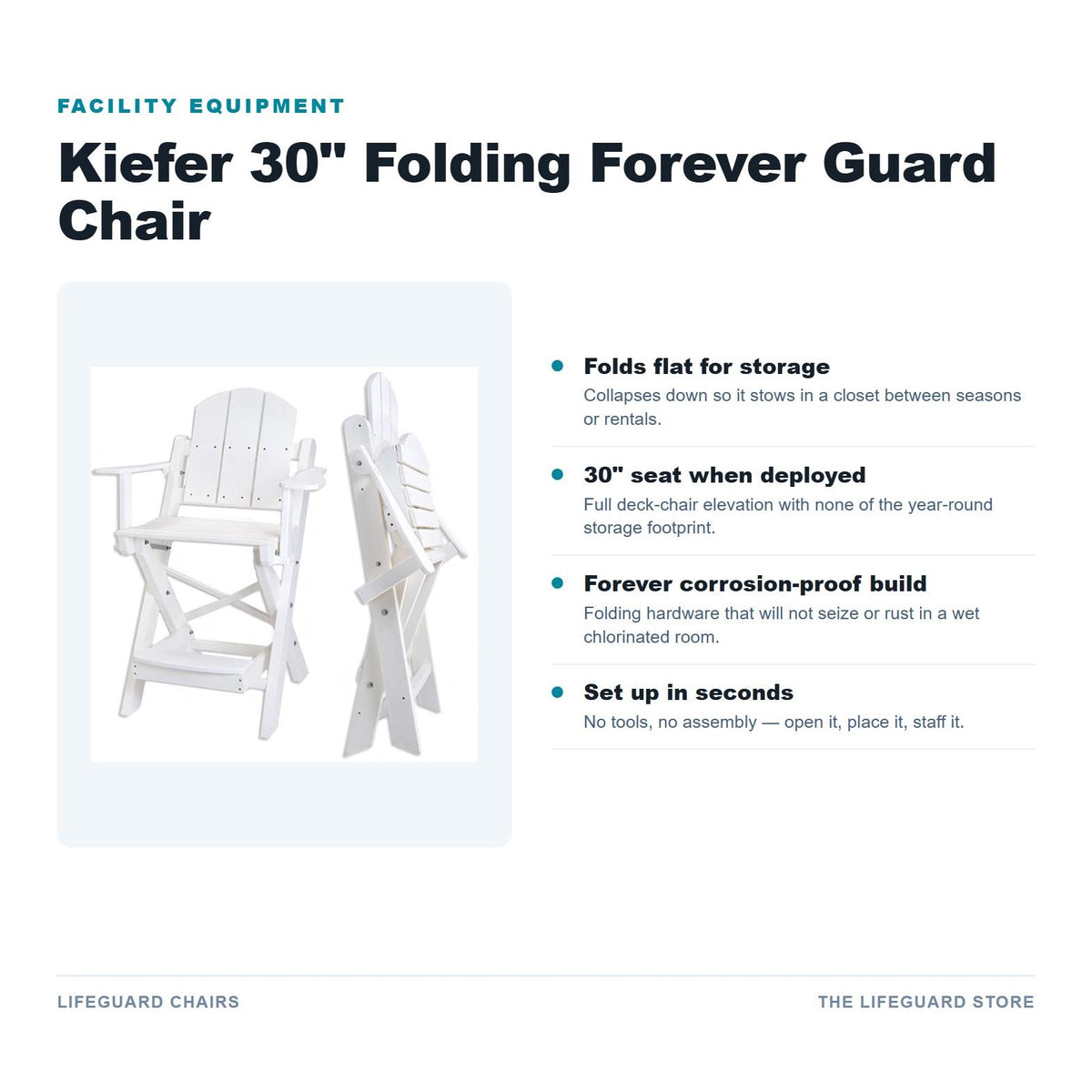 Kiefer 30" Folding Forever Guard Chair