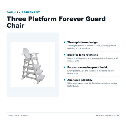 Three platform guard chair features