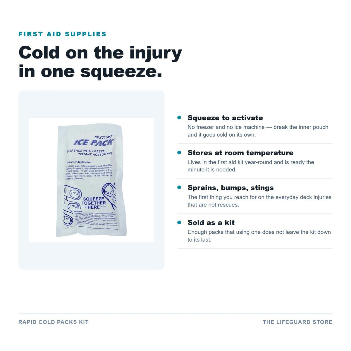 Rapid cold pack features