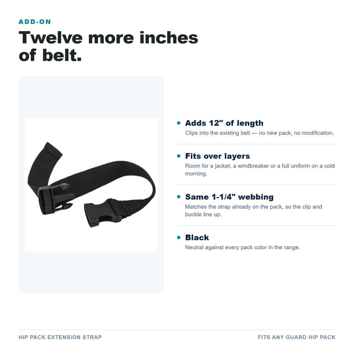 Hip Pack Extension Strap features