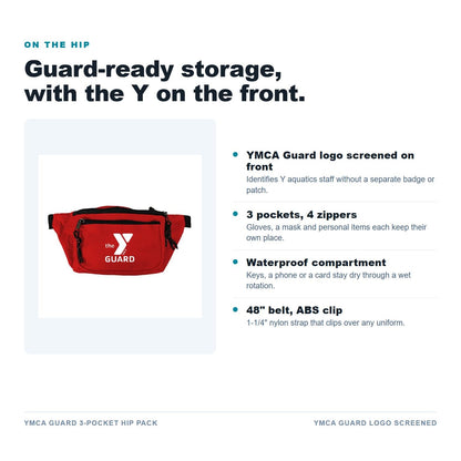 YMCA Guard 3-Pocket Hip Pack features