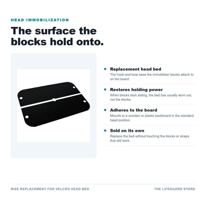 Replacement velcro head bed features