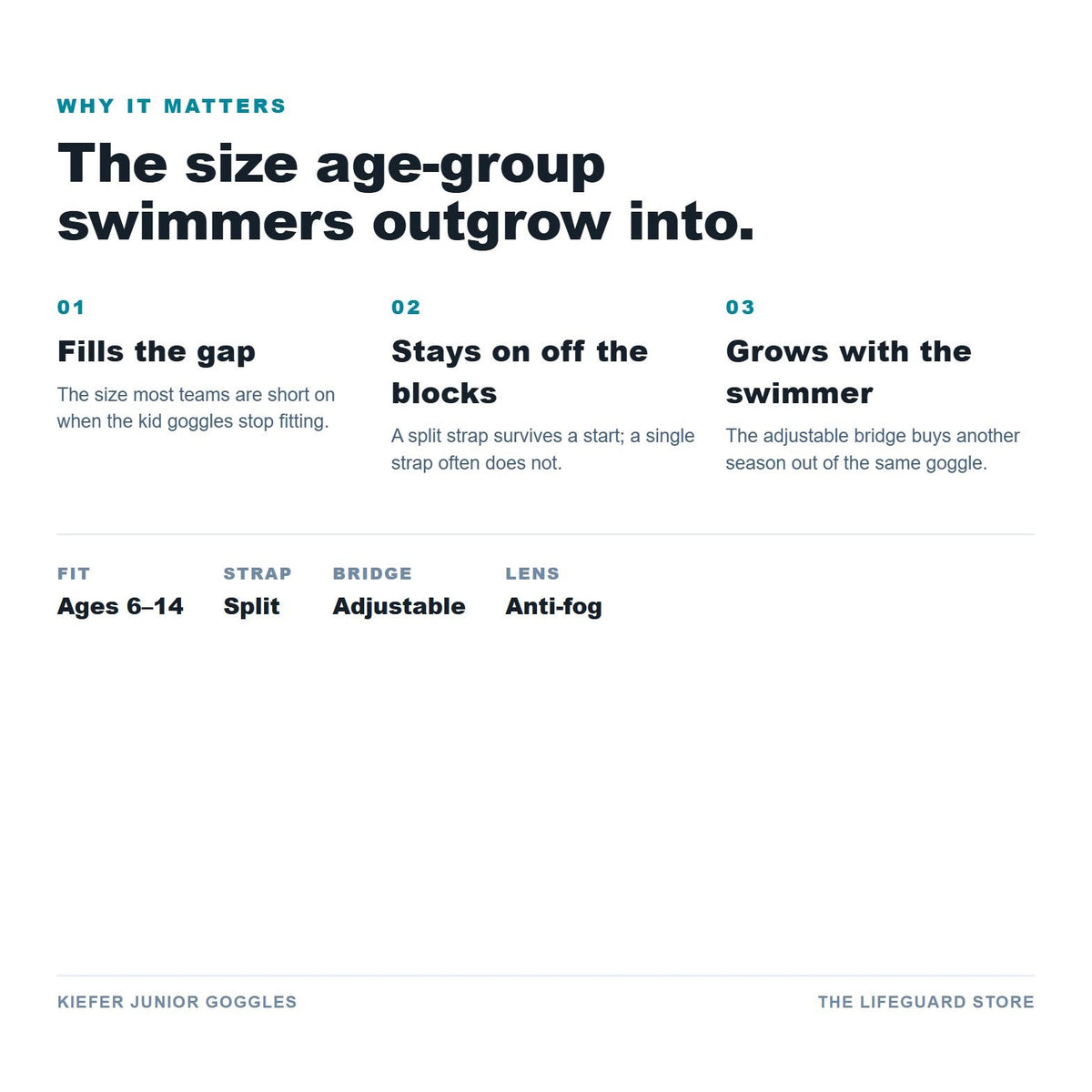Junior Goggles benefits and specs