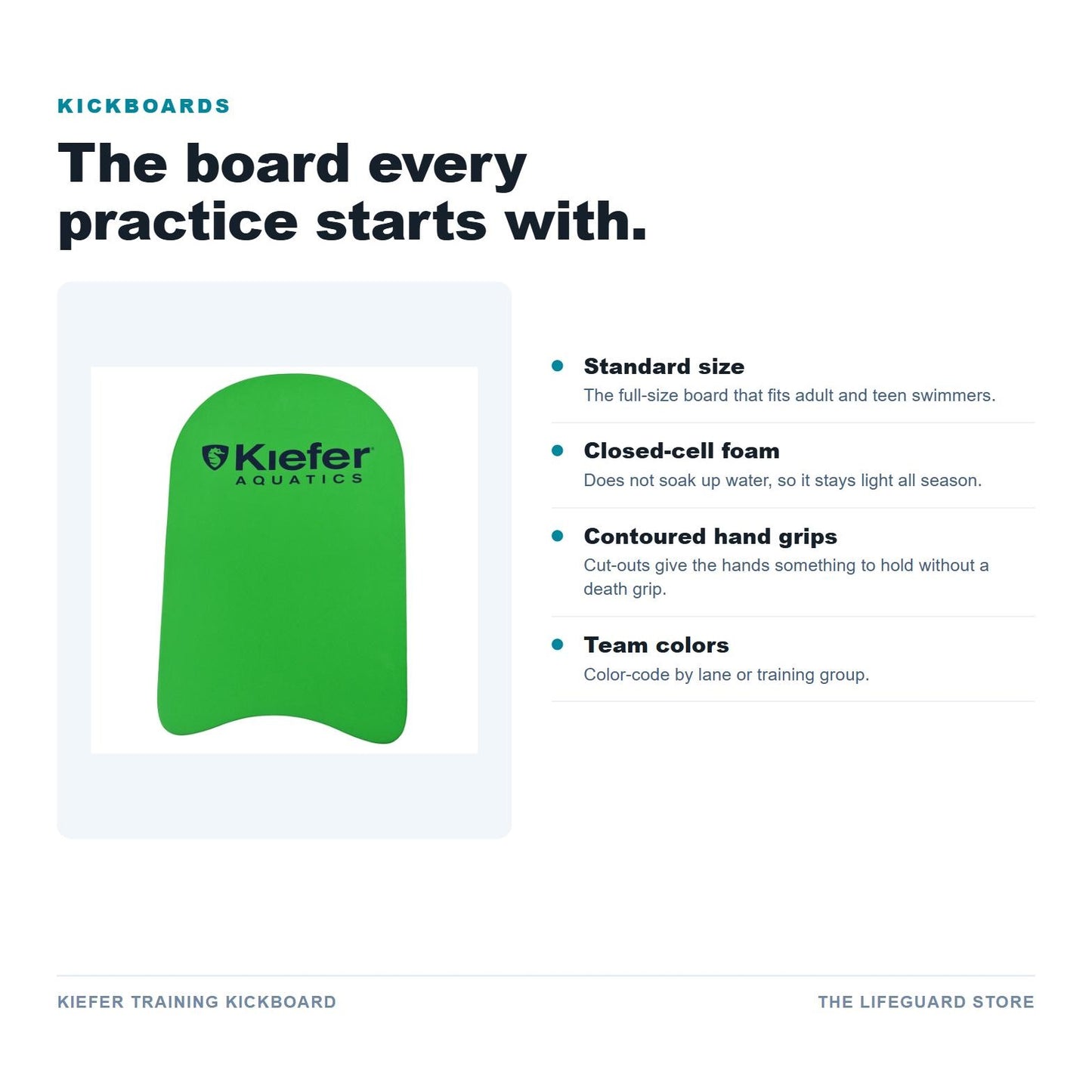 Kiefer Training Kickboard features