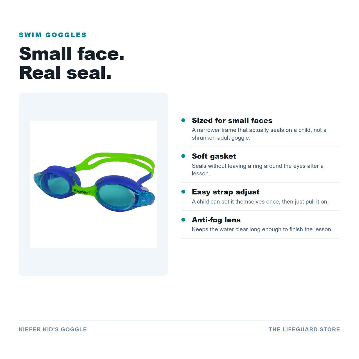 Kiefer Kid's Goggle features