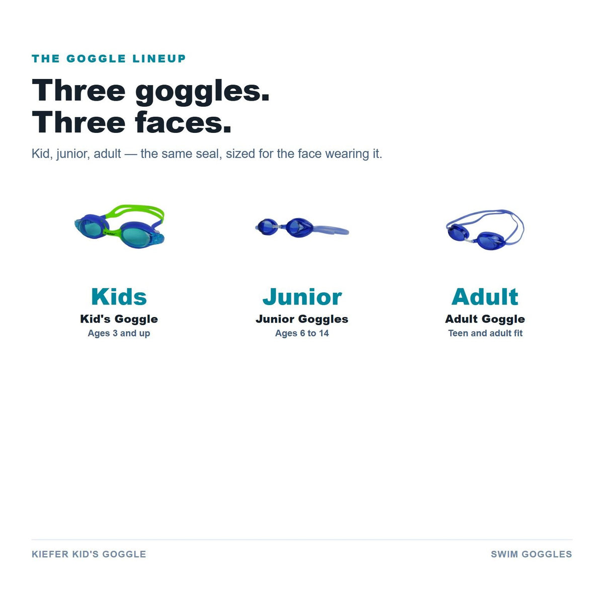 Swim goggle lineup