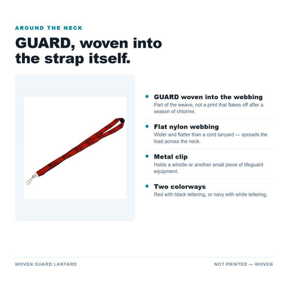 Woven Guard Lanyard features
