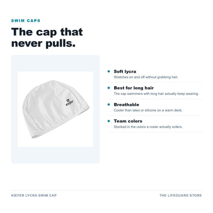Kiefer Lycra Swim Cap features