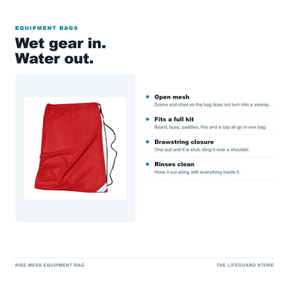 RISE Mesh Equipment Bag features