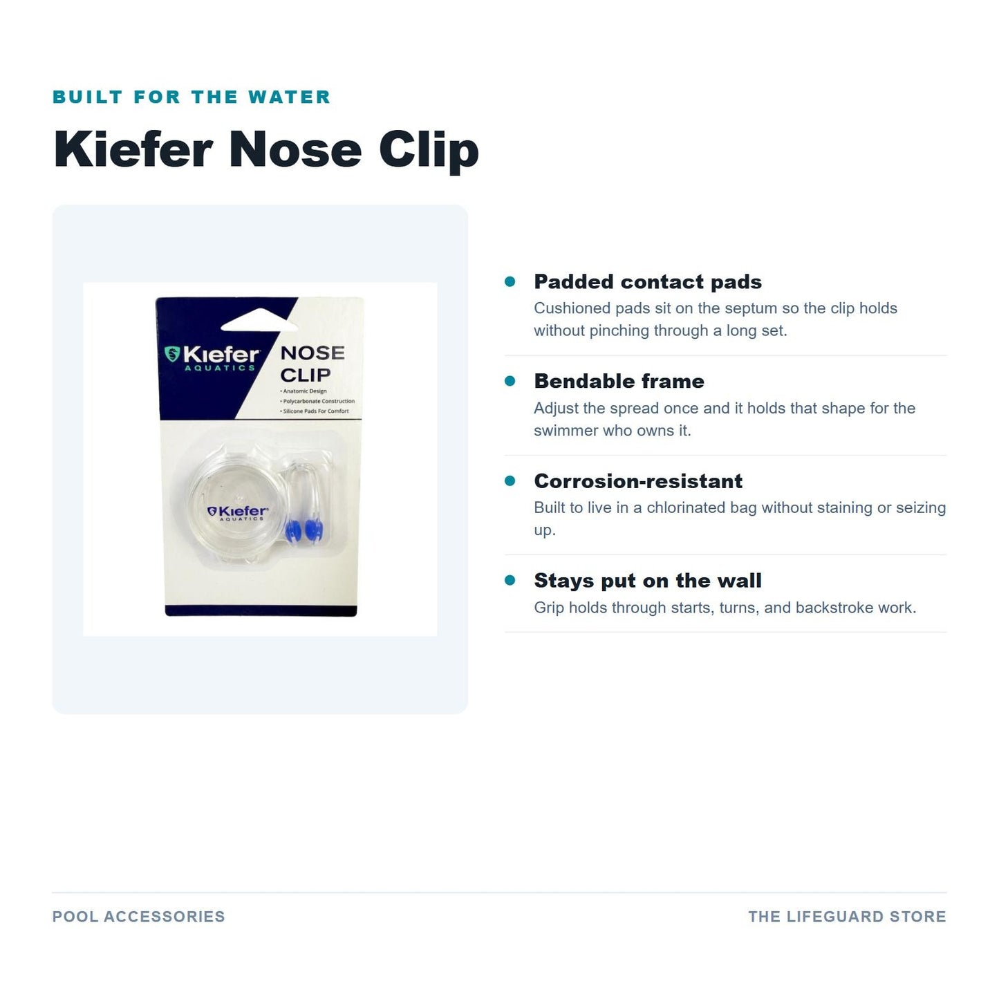 Nose clip features