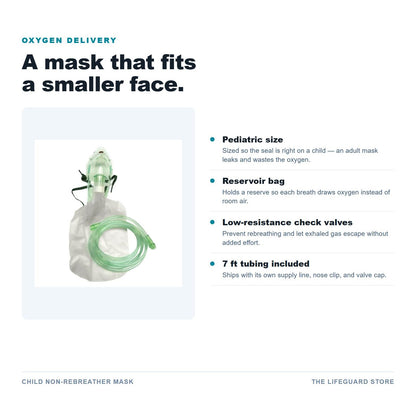 Child non-rebreather mask features