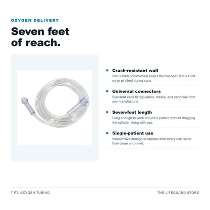 7 ft oxygen tubing features