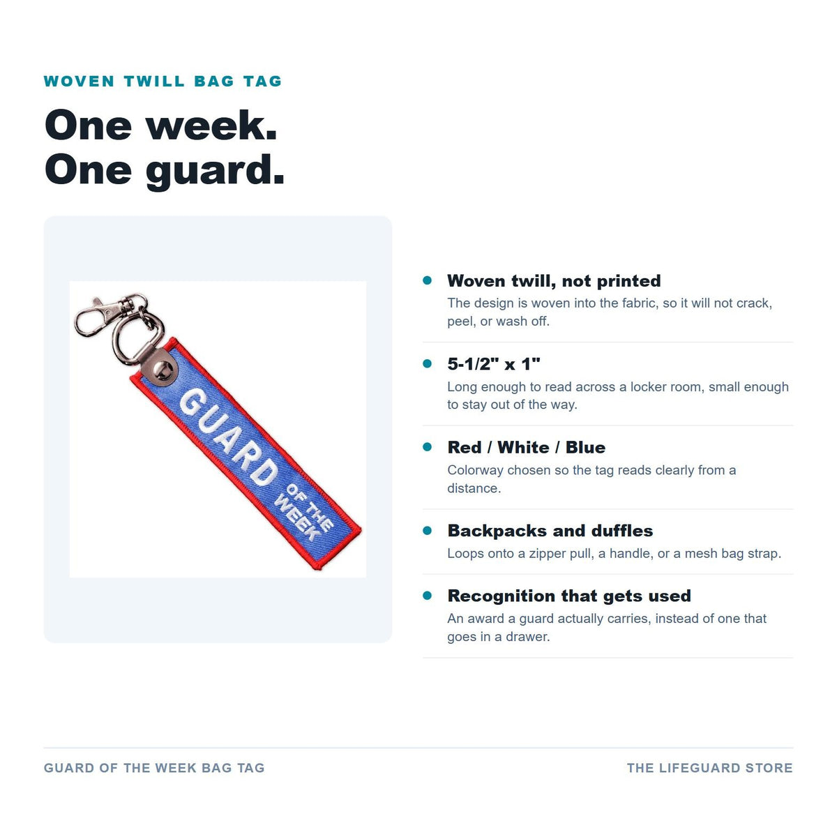 Guard of the Week Bag Tag