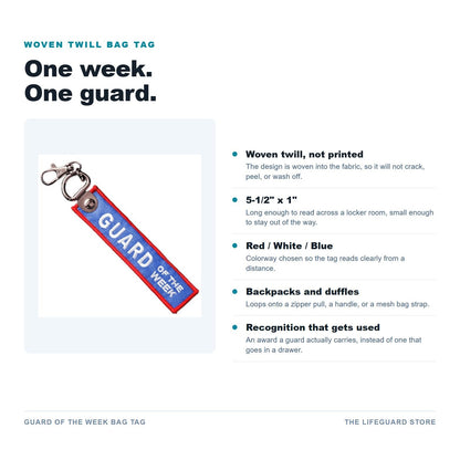 Guard of the Week Bag Tag features