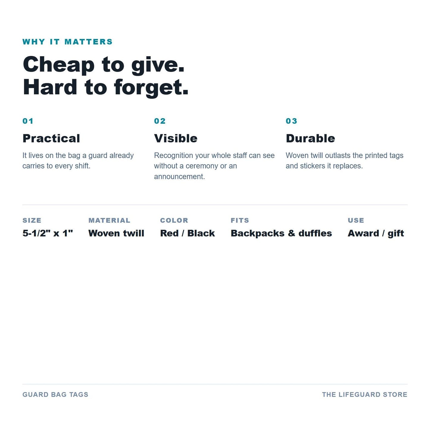 Guard Bag Tag benefits and specs