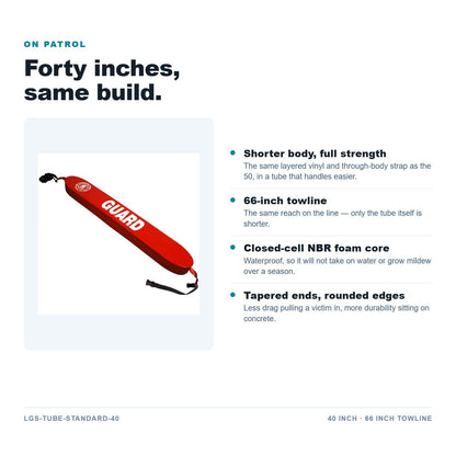 40 inch standard rescue tube features
