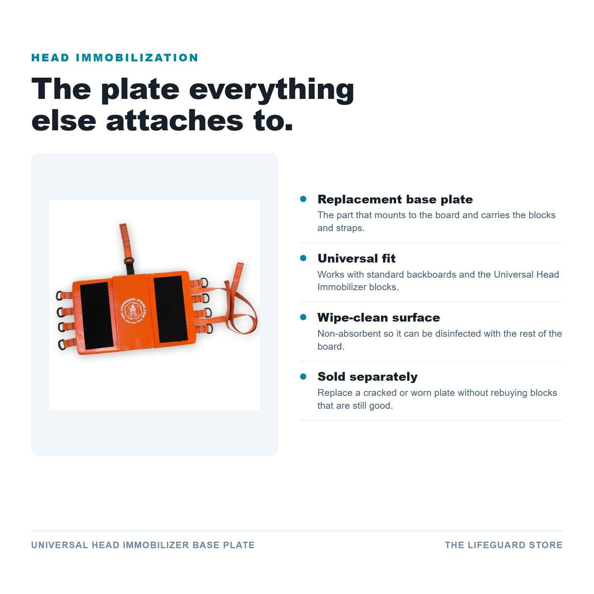 Universal Head Immobilizer Base Plate