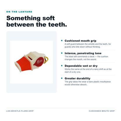 Original Guard Flare Mouth Grip Whistle features
