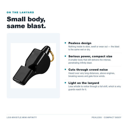 Mini Guard Infinity Whistle features