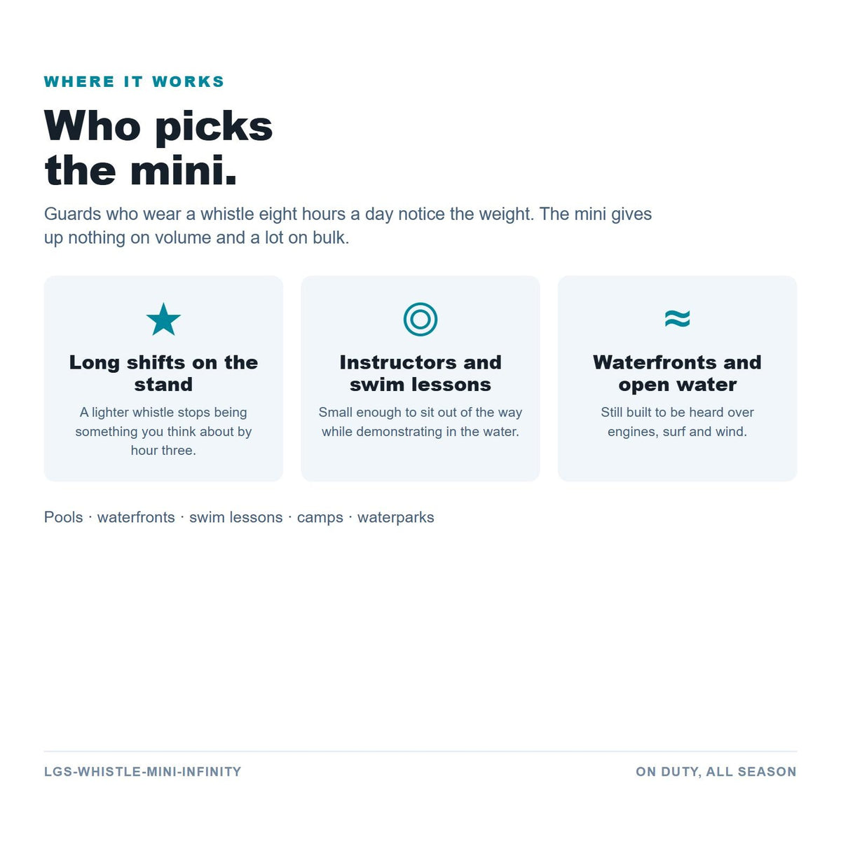Mini Guard Infinity Whistle use cases