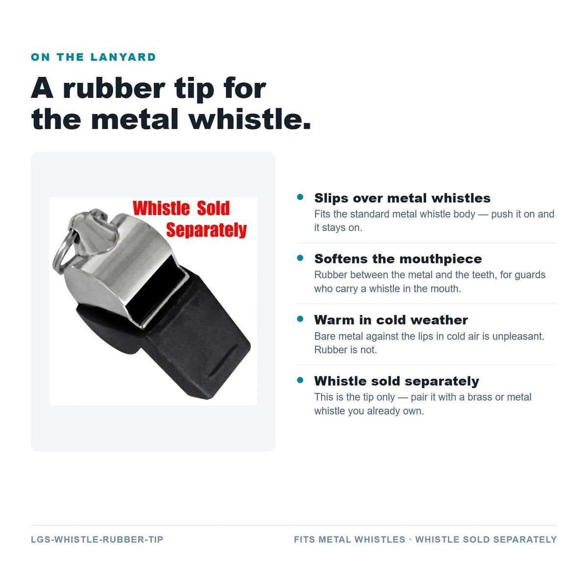 Rubber Tip Whistle Guard