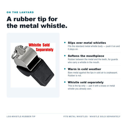 Rubber tip whistle guard features