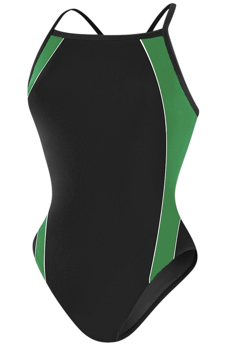 RISE Solid H-Back Poly Splice One Piece Swimwear