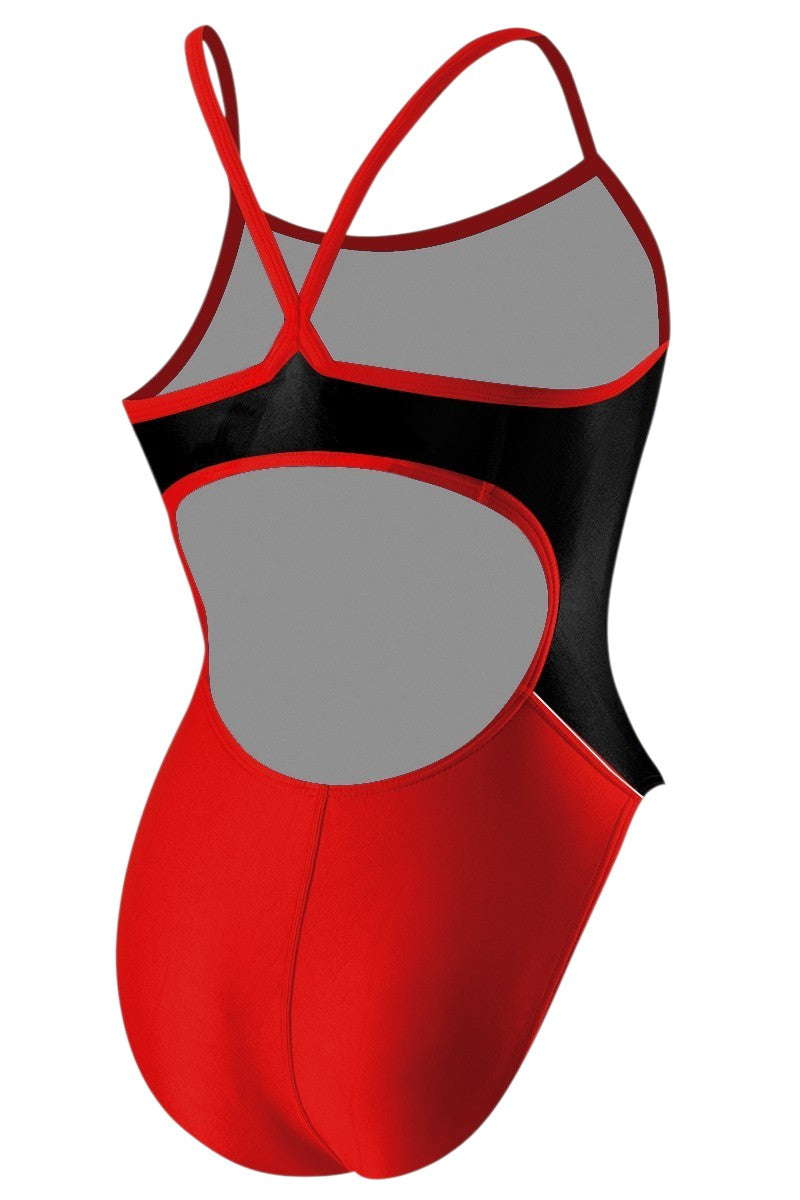 RISE Solid H-Back Poly Splice One Piece Swimwear