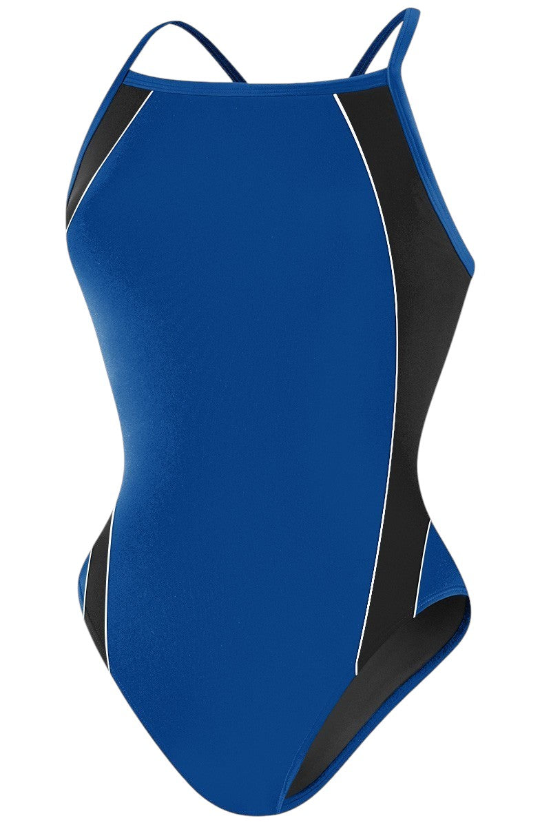RISE Solid H-Back Poly Splice One Piece Swimwear