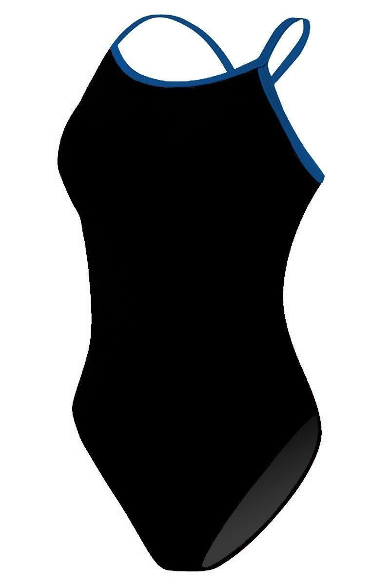 RISE Solid Poly Color Trim H-Back One Piece Swimsuit