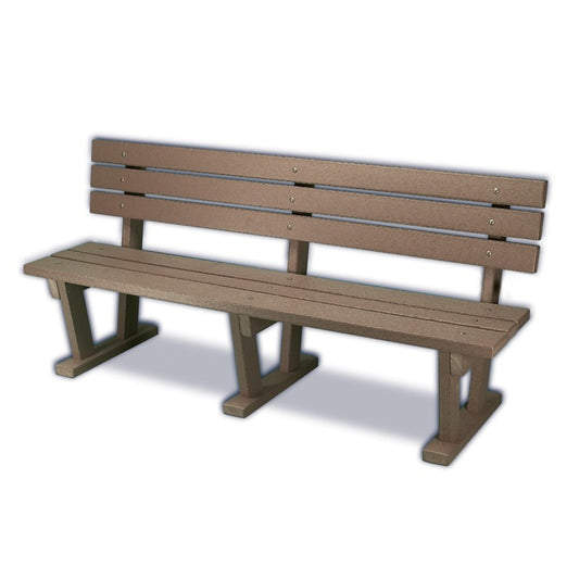 Plastic Bench with Backrest