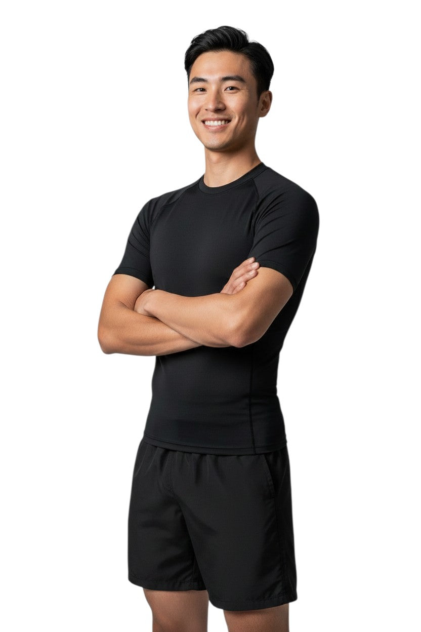 Kiefer Solid Short Sleeve Crewneck Rashguard