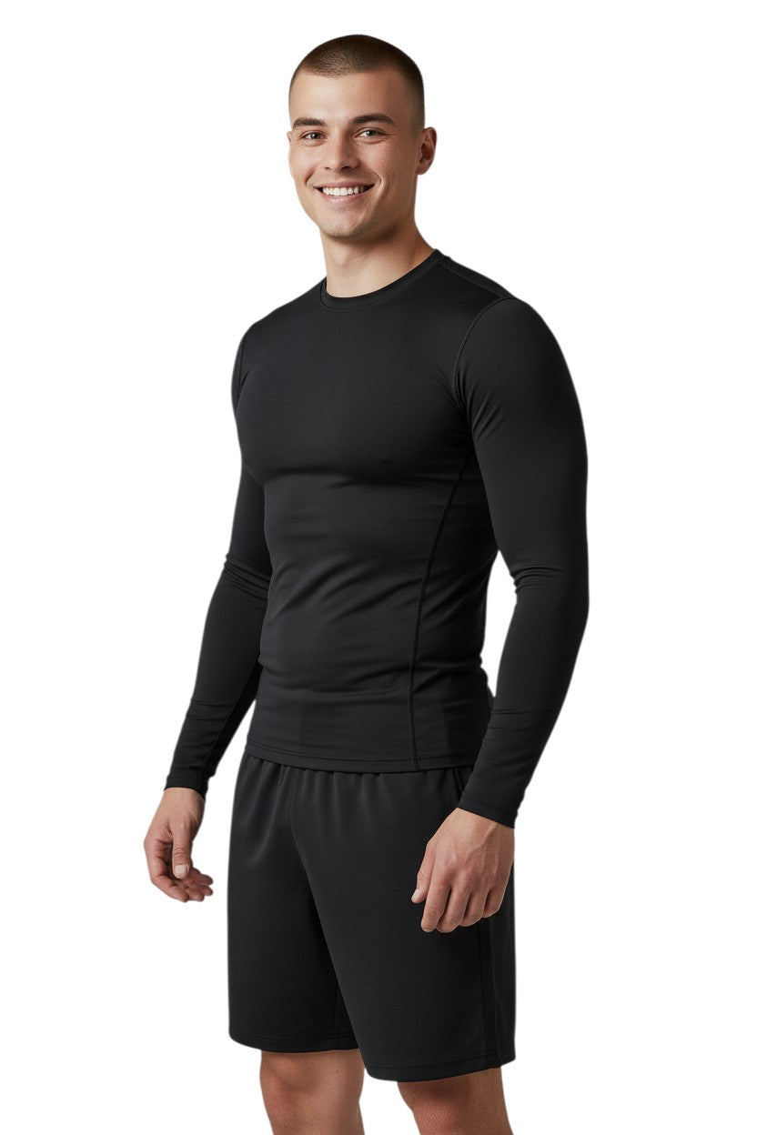 Kiefer Unisex Solid Long Sleeve Crewneck Rashguard