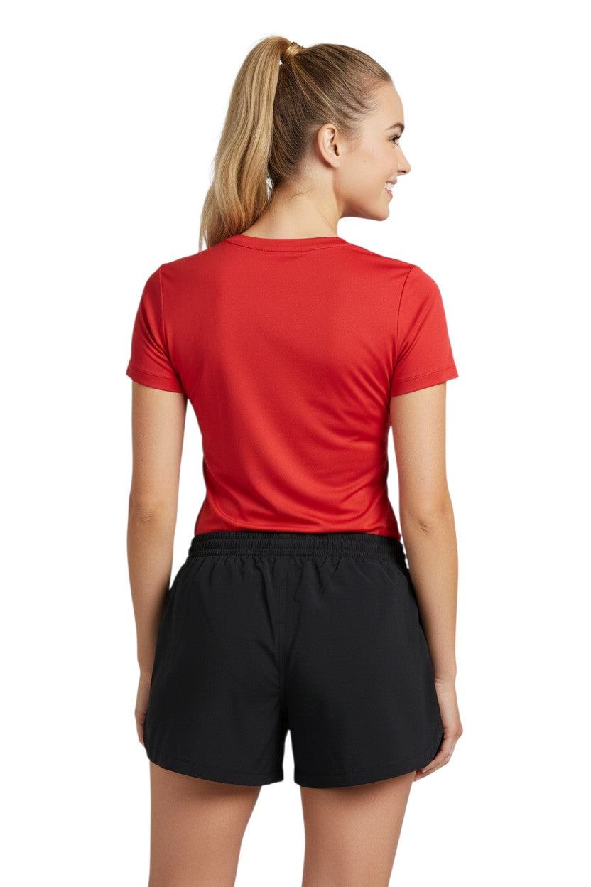 The Lifeguard Store RISE black polyester comfy shorts with elastic waistband, drawstring, and two front pockets. UPF30+ UV protection.